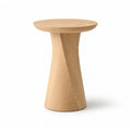 Table d'appoint ronde en MDF plaque chene naturel O 50 x H 55 cm